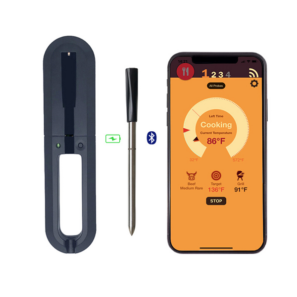 Smart Wireless Meat Thermometer Barbeware